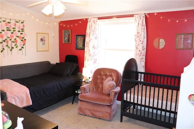 12188 Old Trl, Wisconsin Rapids, WI 54494 - bedroom featuring carpet and ceiling fan