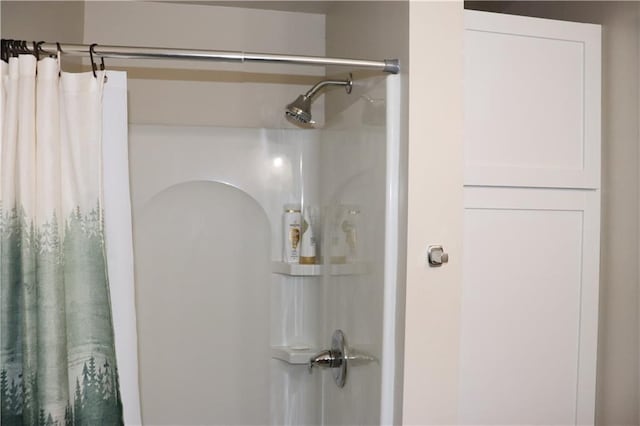 12188 Old Trl, Wisconsin Rapids, WI 54494 - bathroom featuring a shower with shower curtain