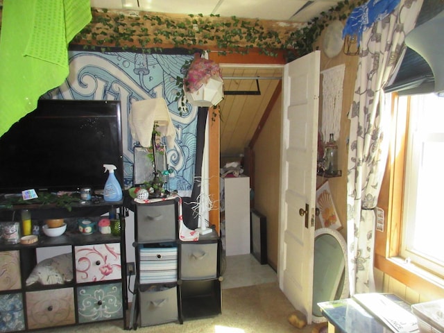 interior space featuring multiple windows