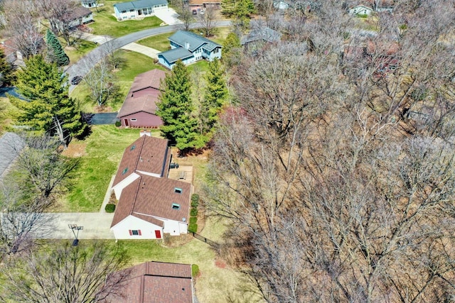 bird's eye view featuring a residential view