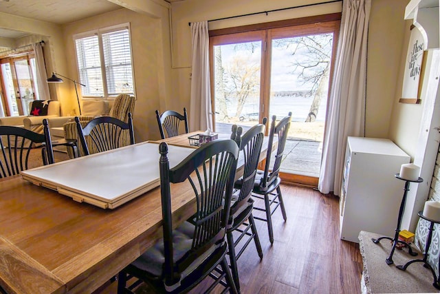 N4142 Sleepy Hollow Rd, Cambridge, WI 53523 - dining area with wood finished floors