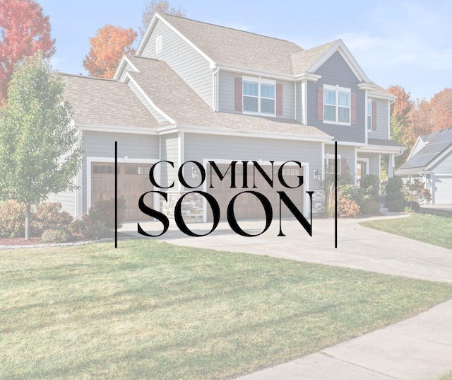 1549 Cambridge Ct, Hubertus, WI 53033 - view of front of home with a front lawn