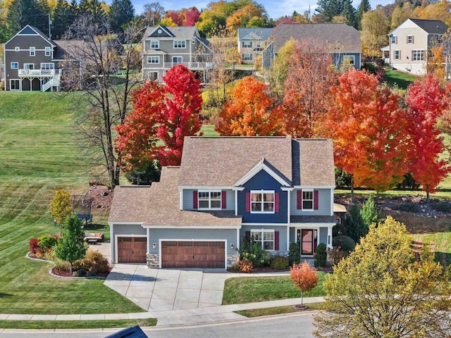 1549 Cambridge Ct, Hubertus, WI 53033 - birds eye view of property featuring a residential view