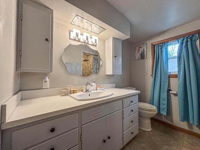 825 Post Rd, Brookfield, WI 53005 - bathroom featuring vanity, toilet, and baseboards