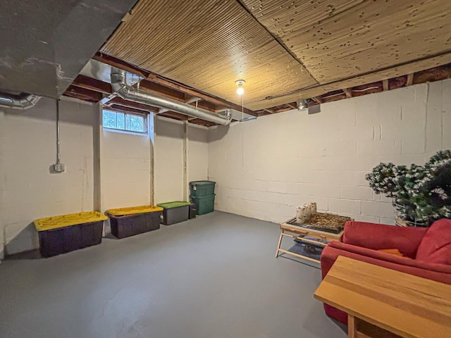 825 Post Rd, Brookfield, WI 53005 - basement featuring concrete block wall