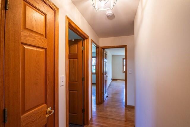 9506 296th Ave, Salem, WI 53168 - corridor with light wood-style floors and baseboards