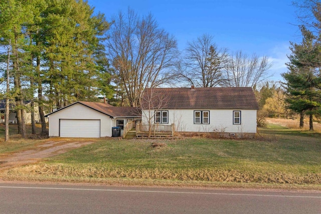 771 Seneca Rd, Wisconsin Rapids, WI 54495 - view of front of property featuring a garage, driveway, and a front yard