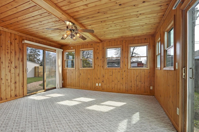 7709 3rd Ave, Kenosha, WI 53143 - unfurnished sunroom featuring plenty of natural light and beam ceiling