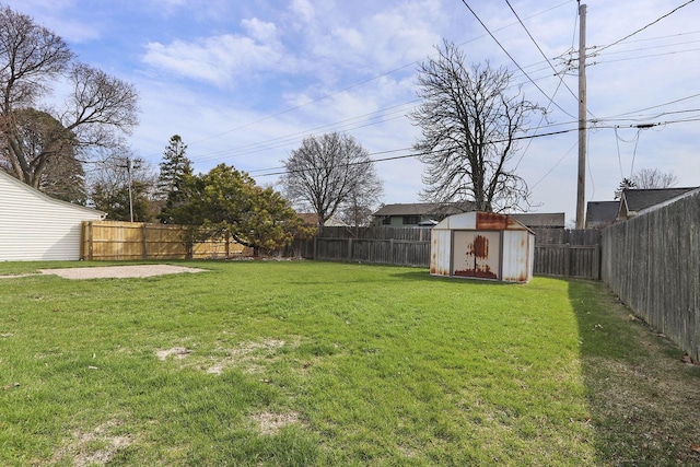 7709 3rd Ave, Kenosha, WI 53143 - view of yard featuring a fenced backyard, an outbuilding, and a shed