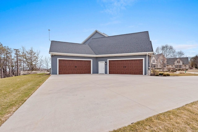 6916 N Palladium Ct, Appleton, WI 54913 - view of property exterior with a garage, a lawn, and concrete driveway