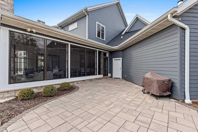 6916 N Palladium Ct, Appleton, WI 54913 - view of patio / terrace with a sunroom