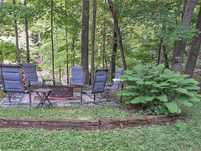 840 Park Dr, Balsam Lake, WI 54810 - view of yard with a wooded view