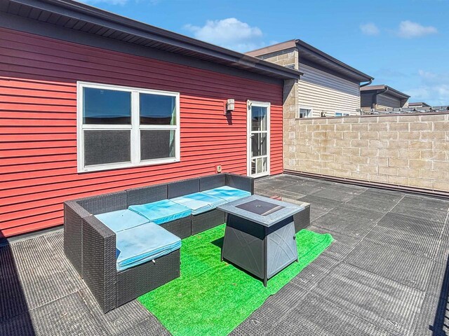 302 N Van Buren St, Green Bay, WI 54301 - view of patio featuring fence and an outdoor living space