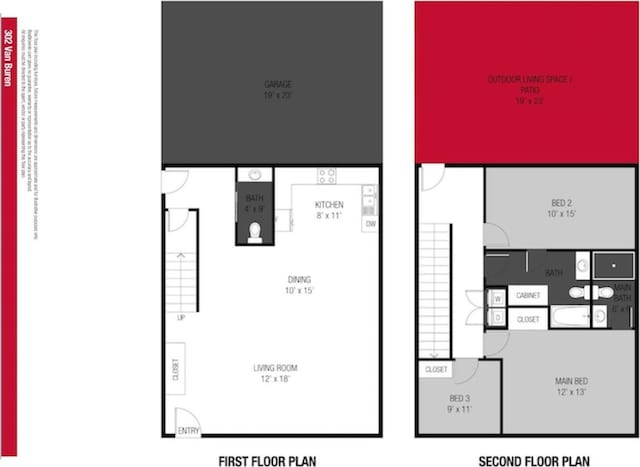 302 N Van Buren St, Green Bay, WI 54301 - floor plan