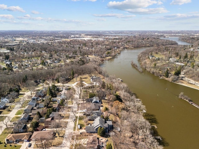 140 River Dr, Appleton, WI 54915 - bird's eye view with a water view and a residential view