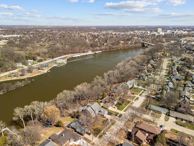 140 River Dr, Appleton, WI 54915 - birds eye view of property with a residential view and a water view