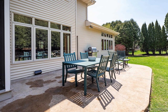 806 Stagecoach Trl, Madison, WI 53717 - view of patio with grilling area, outdoor dining space, and fence