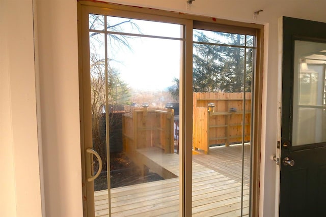 view of doorway to outside