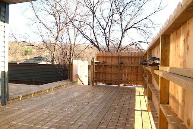 wooden terrace with fence
