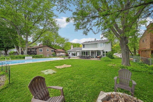 5407 Marsh Woods Dr, Mcfarland, WI 53558 - view of yard with a sunroom and a patio area