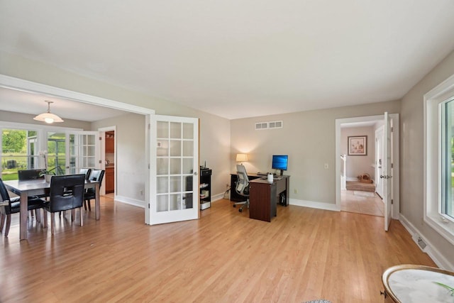 5407 Marsh Woods Dr, Mcfarland, WI 53558 - office space featuring french doors and plenty of natural light