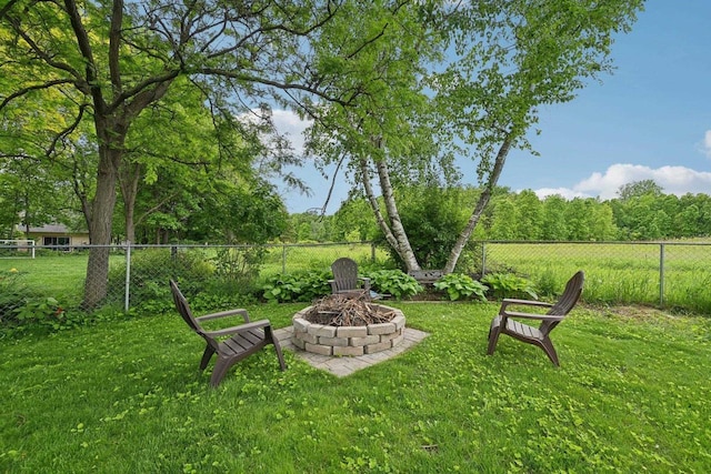 5407 Marsh Woods Dr, Mcfarland, WI 53558 - view of yard with a fire pit