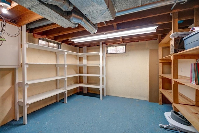 view of storage area