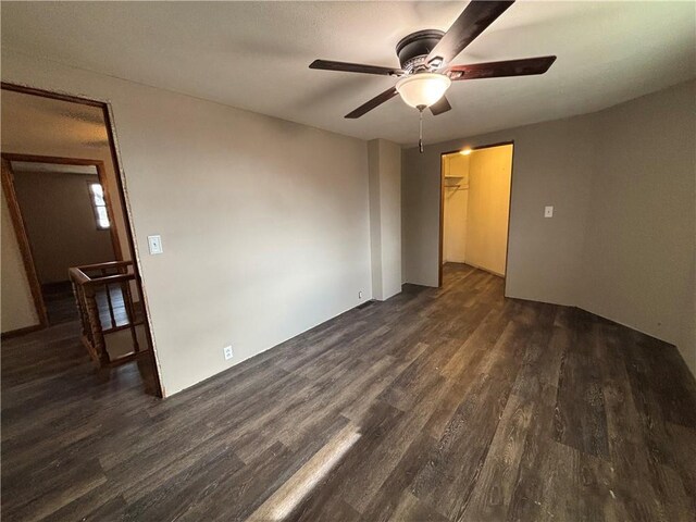 18196 200th St, Jim Falls, WI 54748 - unfurnished room featuring dark wood-type flooring and ceiling fan