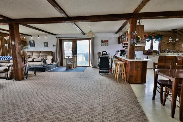 203 S Main St, Deerfield, WI 53531 - interior space with beamed ceiling and a wealth of natural light