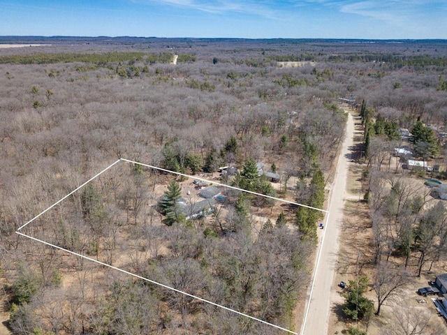 1142 Fawn Ct, Grand Marsh, WI 53936 - bird's eye view with a rural view