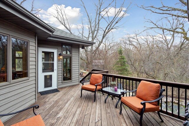 2555 W Deer Path Trl, Janesville, WI 53545 - view of wooden terrace