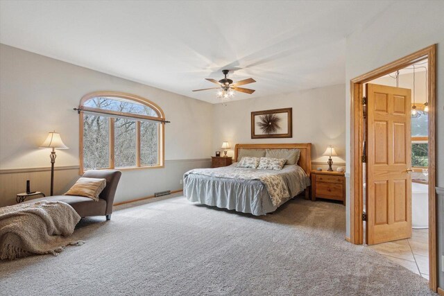 2555 W Deer Path Trl, Janesville, WI 53545 - bedroom featuring a ceiling fan and light colored carpet