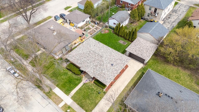 birds eye view of property featuring a residential view