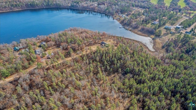 W7604 Sleepy Eye Rd, Minong, WI 54859 - aerial view with a water view and a wooded view