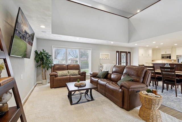 4441 N John Paul Rd, Milton, WI 53546 - living area featuring recessed lighting and baseboards