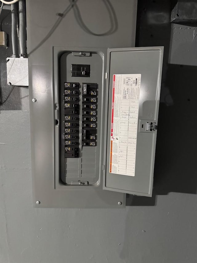 utility room featuring electric panel