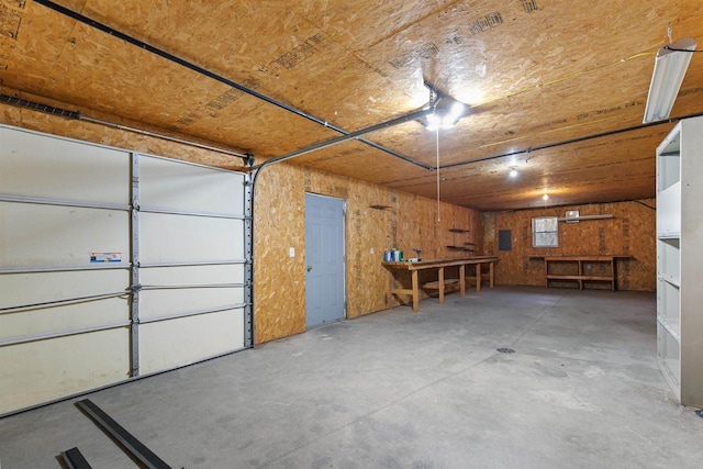 N5599 Mill St, Shiocton, WI 54170 - garage with a workshop area