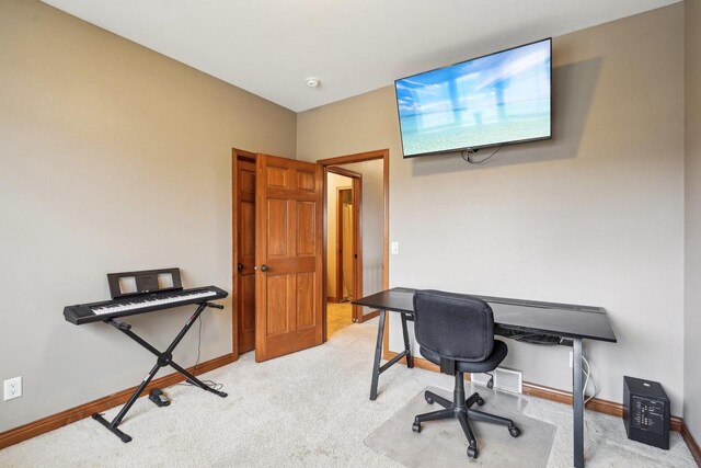 1310 Hanover Ct, Waunakee, WI 53597 - home office with light carpet and baseboards