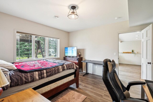 1310 Hanover Ct, Waunakee, WI 53597 - bedroom featuring baseboards and wood finished floors