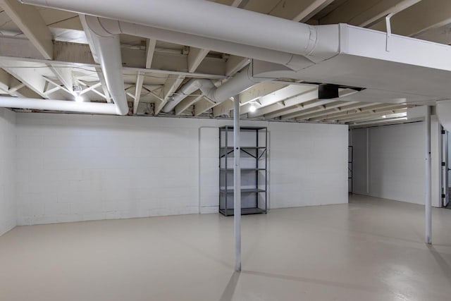 view of basement