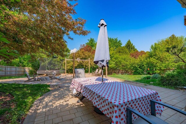 504 Lake St, Mount Horeb, WI 53572 - view of patio featuring fence