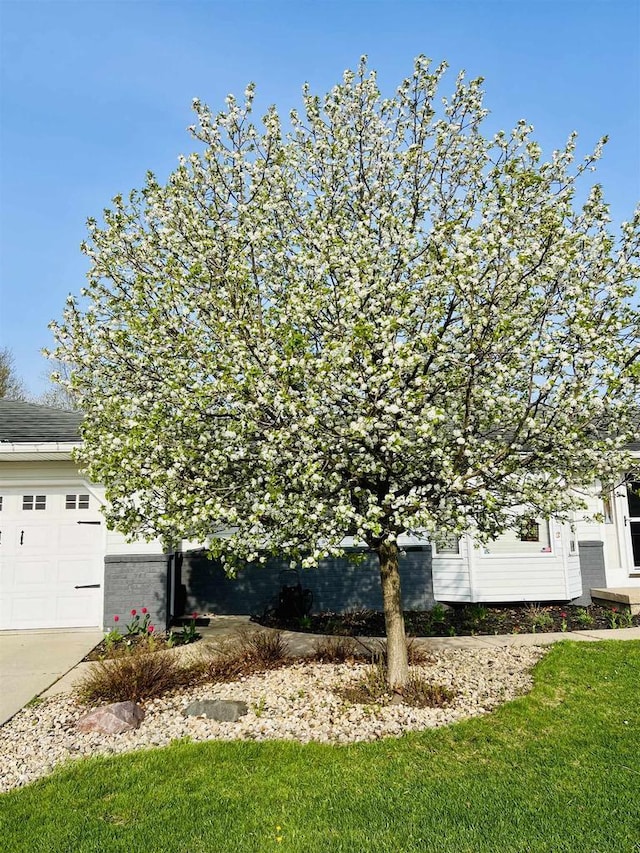 504 Lake St, Mount Horeb, WI 53572 - view of side of property featuring a garage and driveway