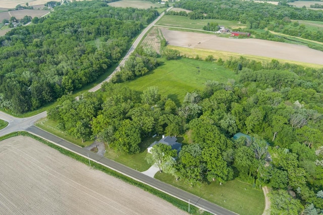 5532 Ridge Rd, Marshall, WI 53559 - aerial view of property's location featuring rural landscape and a heavily wooded area