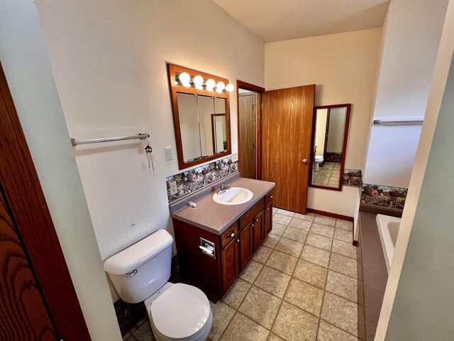 489 Sir Winston Trl, Nekoosa, WI 54457 - full bathroom with toilet, a bath, and vanity