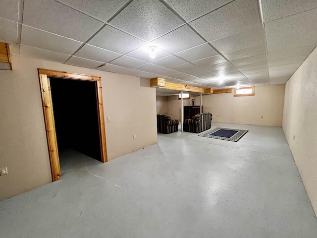 489 Sir Winston Trl, Nekoosa, WI 54457 - below grade area with a paneled ceiling