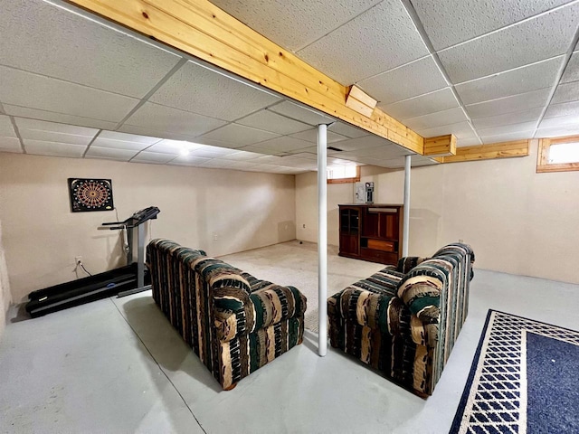 489 Sir Winston Trl, Nekoosa, WI 54457 - basement with a drop ceiling