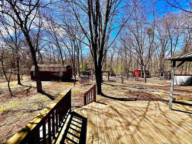 489 Sir Winston Trl, Nekoosa, WI 54457 - view of wooden terrace