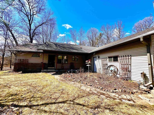 489 Sir Winston Trl, Nekoosa, WI 54457 - back of property with covered porch