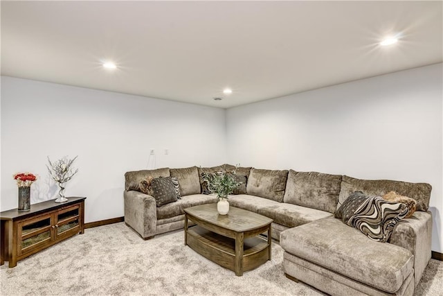 6468 Aspen Ridge Dr, Eau Claire, WI 54703 - living room with baseboards, carpet flooring, and recessed lighting