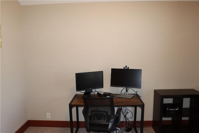 925 Bluff View Cir, Chippewa Falls, WI 54729 - office area with baseboards and carpet flooring
